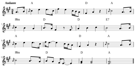 Two Old Friends (violin part). Play with a slight swing and snap.